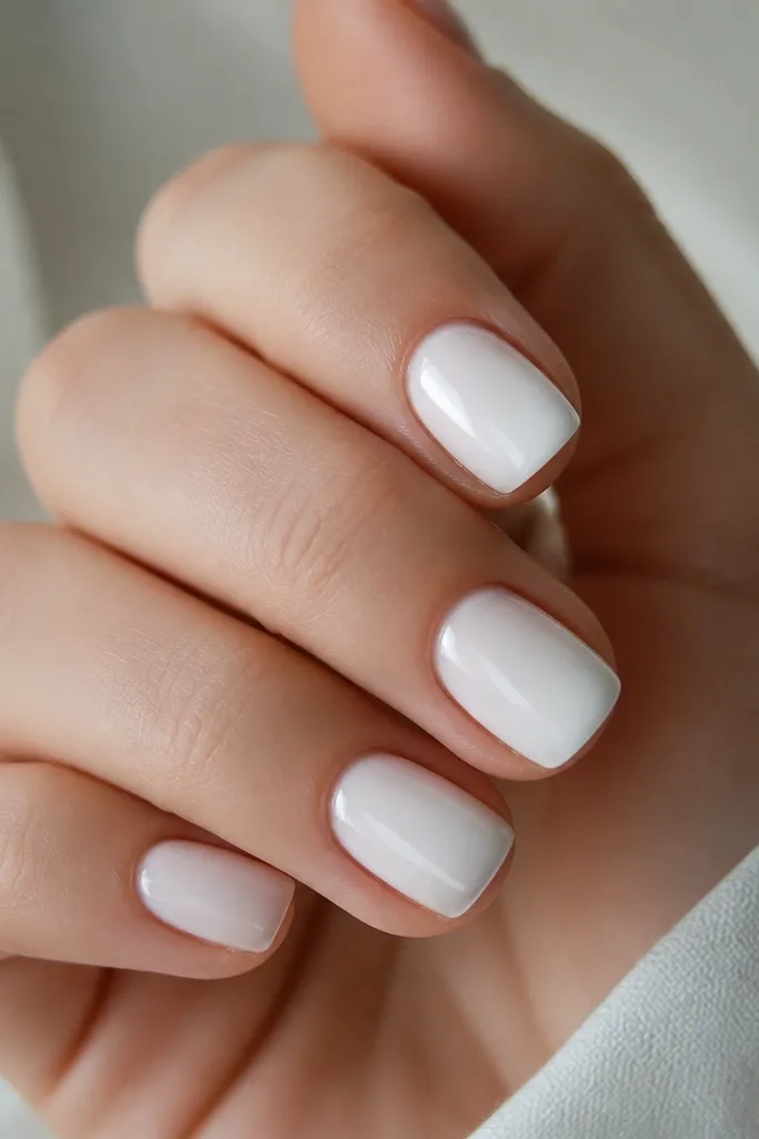 25 short white acrylic nails for beginners